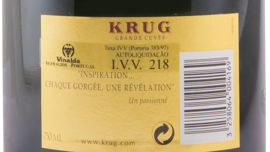 Champagne Krug Grande Cuvée Bruto c/Estojo (garrafa antiga)