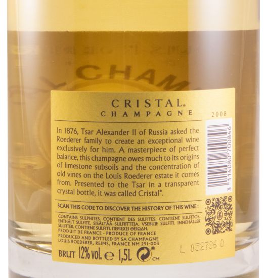 2008 Champagne Louis Roederer Cristal Bruto 1,5L
