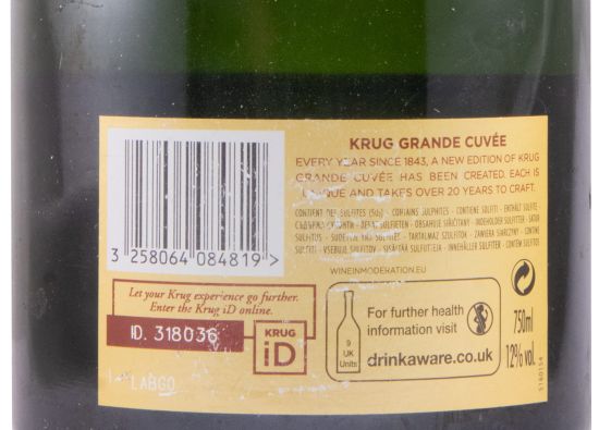 Champagne Krug Grand Cuvée 167ème Édition Bruto