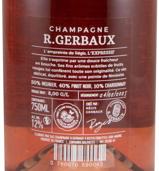 Champagne R. Gerbaux L'Empreinte de Régis L'Expressif Bruto rosé