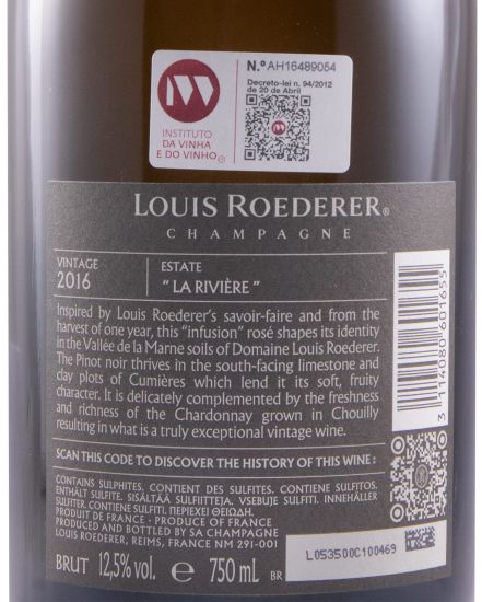 2016 Champagne Louis Roederer Millésime Bruto rosé