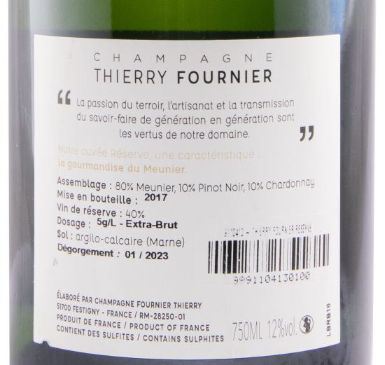 Champagne Thierry Fournier Réserve Extra Bruto