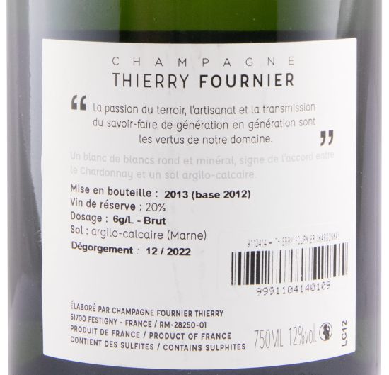 Champagne Thierry Fournier Chardonnay Brut