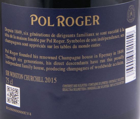 2015 Champagne Pol Roger Sir Winston Churchill Bruto