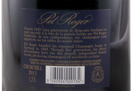 2013 Champagne Pol Roger Sir Winston Churchill Bruto 1,5L