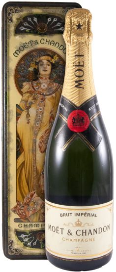 Champagne Moët & Chandon Impérial Bruto c/Caixa Lata (rótulo antigo)