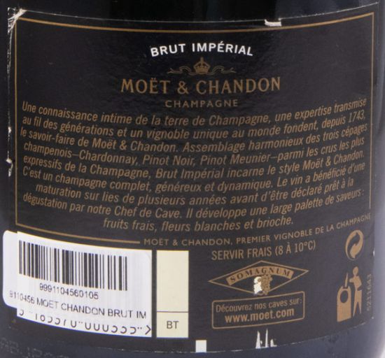 Champagne Moët & Chandon Impérial Bruto c/Caixa Lata (rótulo antigo)