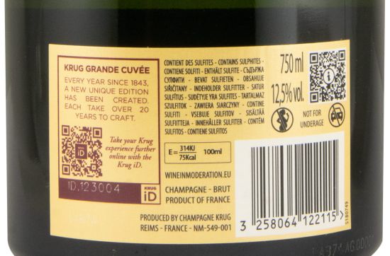 Champagne Krug 172ème Édition Grand Cuvée Bruto