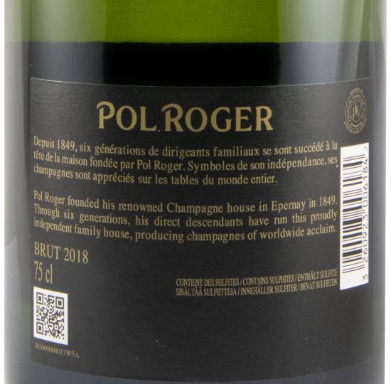 2018 Champagne Pol Roger Vintage Bruto