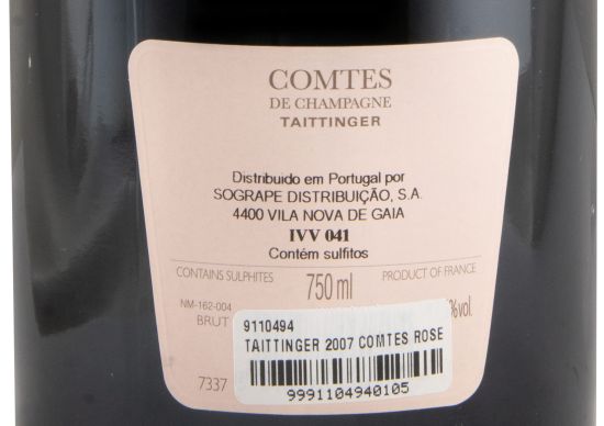 2007 Champagne Taittinger Comtes de Champagne Brut rosé