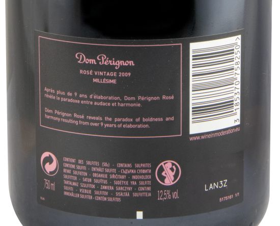 2009 Champagne Dom Pérignon Bruto rosé