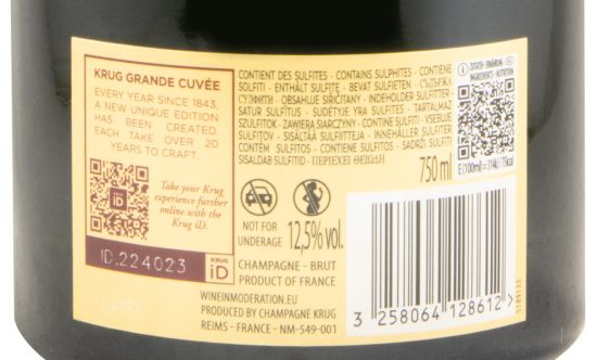 Champagne Krug 173ème Édition Grand Cuvée Bruto