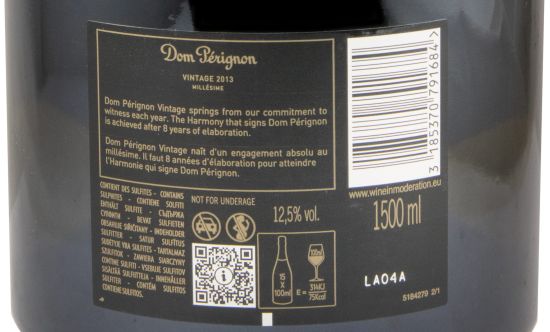 2013 Champagne Dom Pérignon Bruto 1,5L