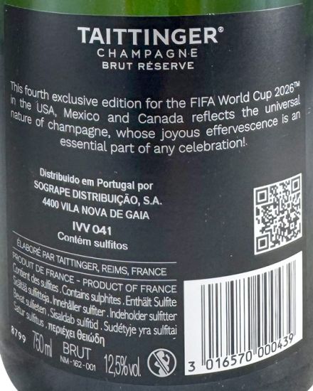 Champagne Taittinger FIFA World Cup 2026 Réserve Limited Edition Brut