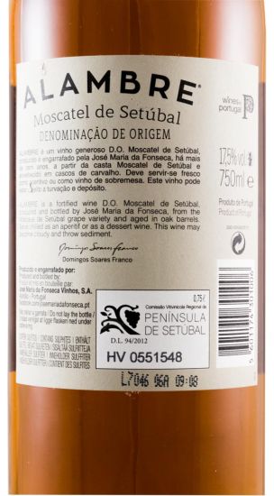 2012 Moscatel de Setúbal José Maria da Fonseca Alambre