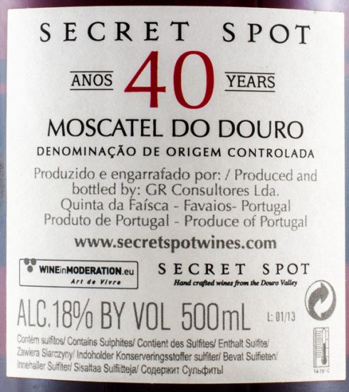 Moscatel do Douro Secret Spot 40 years 50cl