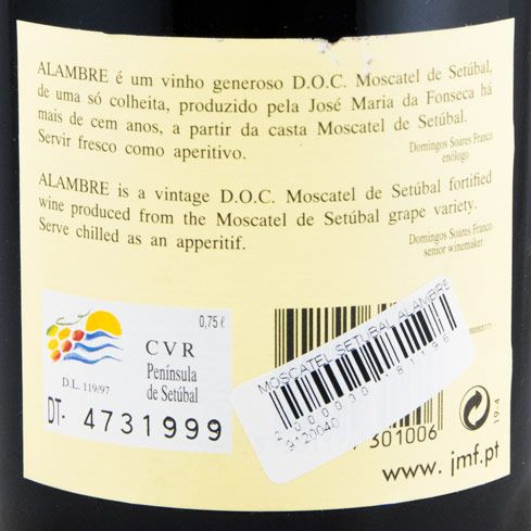 2000 Moscatel de Setúbal José Maria da Fonseca Alambre