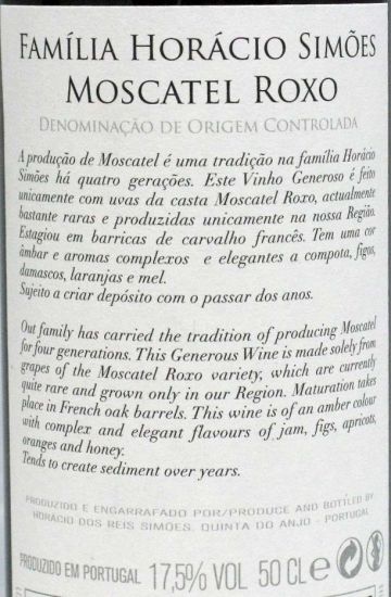 2009 Moscatel Roxo de Setúbal Horácio Simões 50cl