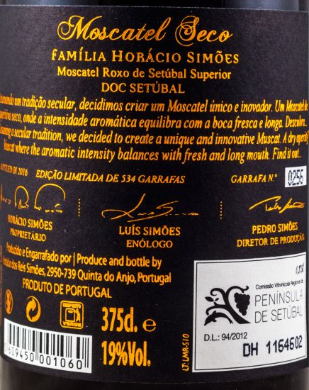 Moscatel Roxo de Setúbal Horácio Simões Superior 37,5cl