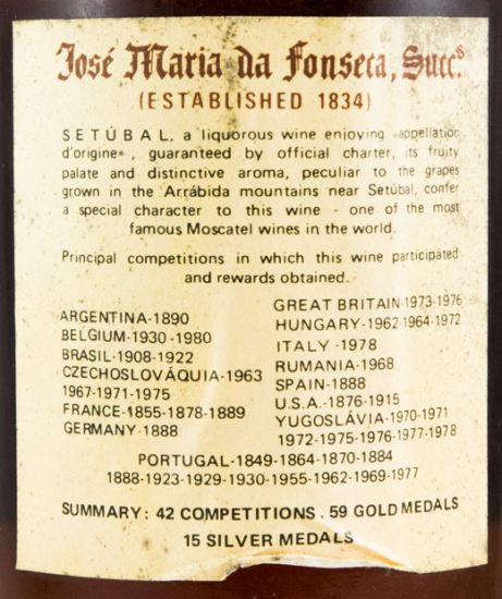 Moscatel de Setúbal José Maria da Fonseca 5 years (bottled in 1981)