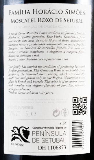 2010 Moscatel Roxo de Setúbal Horácio Simões 1,5L