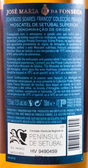 2002 Moscatel de Setúbal Domingos Soares Franco Armagnac Colecção Privada