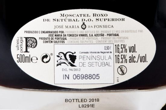 1918 Moscatel Roxo de Setúbal José Maria da Fonseca Superior 50cl