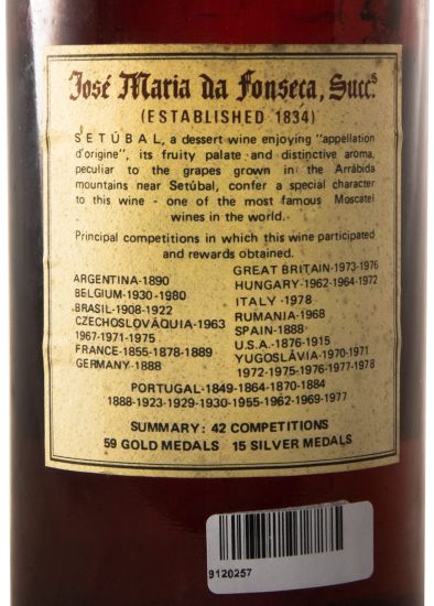 Moscatel Roxo de Setúbal José Maria da Fonseca 20 anos (engarrafado em 1982)