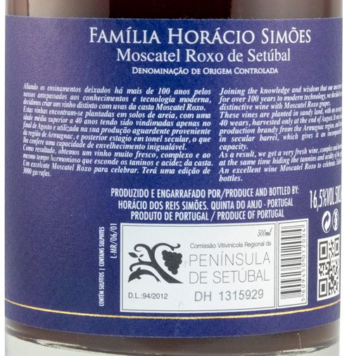 2006 Moscatel Roxo de Setúbal Horácio Simões Armagnac 50cl