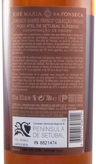 2001 Moscatel de Setúbal Domingos Soares Franco Cognac Colecção Privada