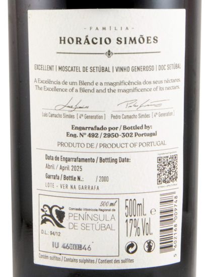 Moscatel de Setúbal Horácio Simões Excellent 50cl