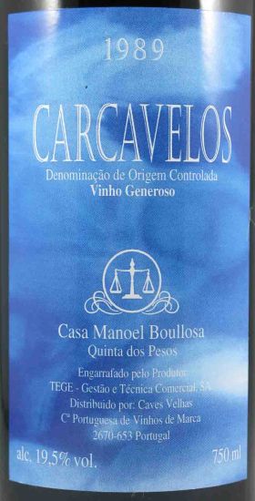 1989 Carcavelos Quinta dos Pesos