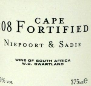2008 Niepoort & Sadie Family Cape Fortified 37.5cl