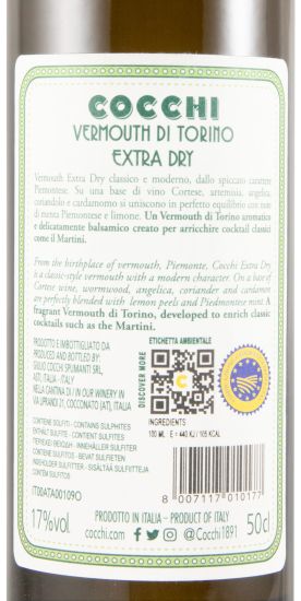 Vermute Cocchi Extra Dry Vermouth di Torino 50cl