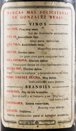 1847 Jerez Solera Oloroso Dulce Gonzalez Byass 37,5cl