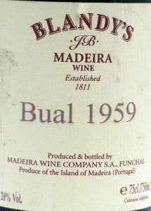 1959 Madeira Blandy's Bual