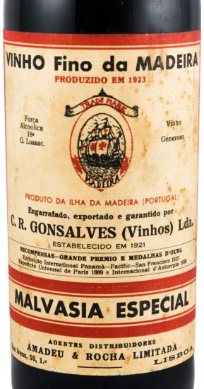 1923 Madeira C.R. Gonsalves Malvasia Especial