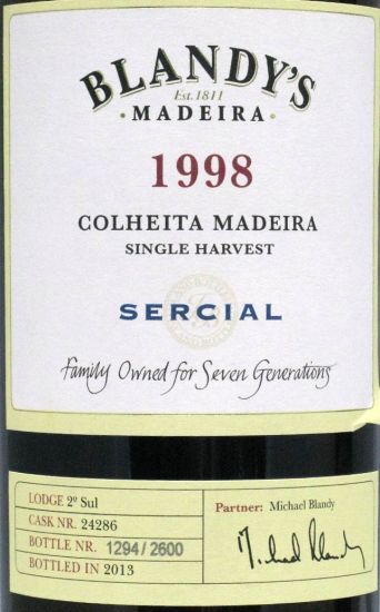 1998 Madeira Blandy's Sercial 50cl