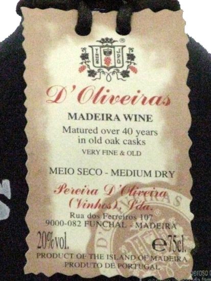 1966 Madeira D'Oliveiras Verdelho