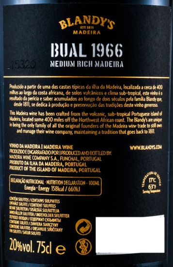 1966 Madeira Blandy's Bual