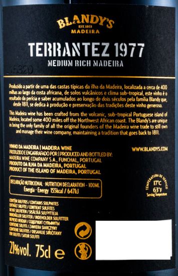 1977 Madeira Blandy's Terrantez Vintage