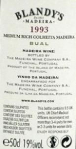 1993 Madeira Blandy's Bual 50cl (numbered bottle)
