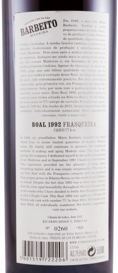 1992 Madeira Barbeito Boal Frasqueira 50cl