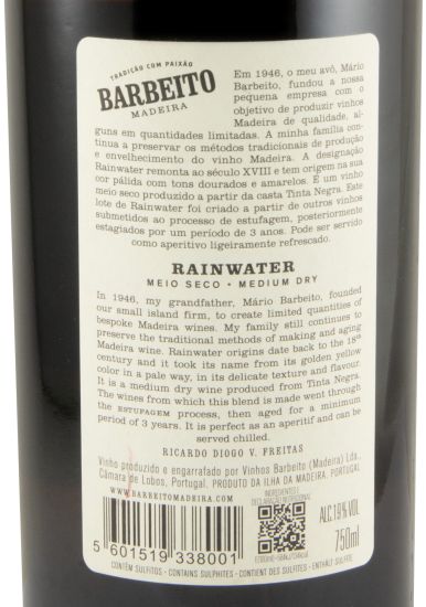 Madeira Barbeito Meio Seco 3 years