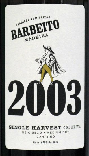2003 Madeira Barbeito Single Harvest 50cl