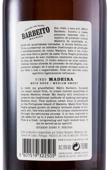 Madeira Barbeito Medium Rich 3 years