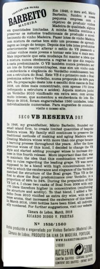 Madeira Barbeito VB Lote 4 Reserva 50cl
