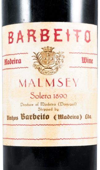 1890 Madeira Barbeito Malmsey Solera