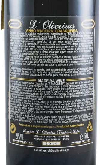 1986 Madeira D'Oliveiras Verdelho