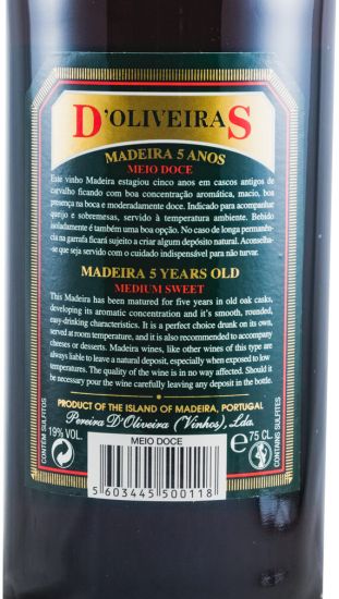 Madeira D'Oliveiras Meio Doce 5 anos